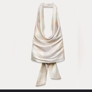 Zara Cream Halter Top